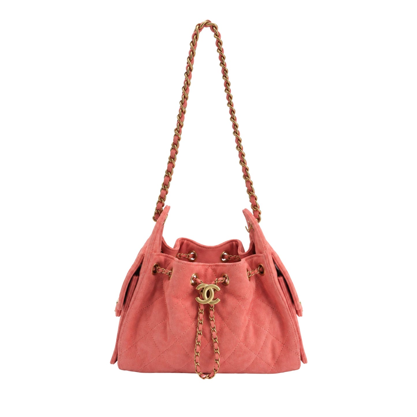 Chanel 25 Mini Pink Suede Shoulder Bag