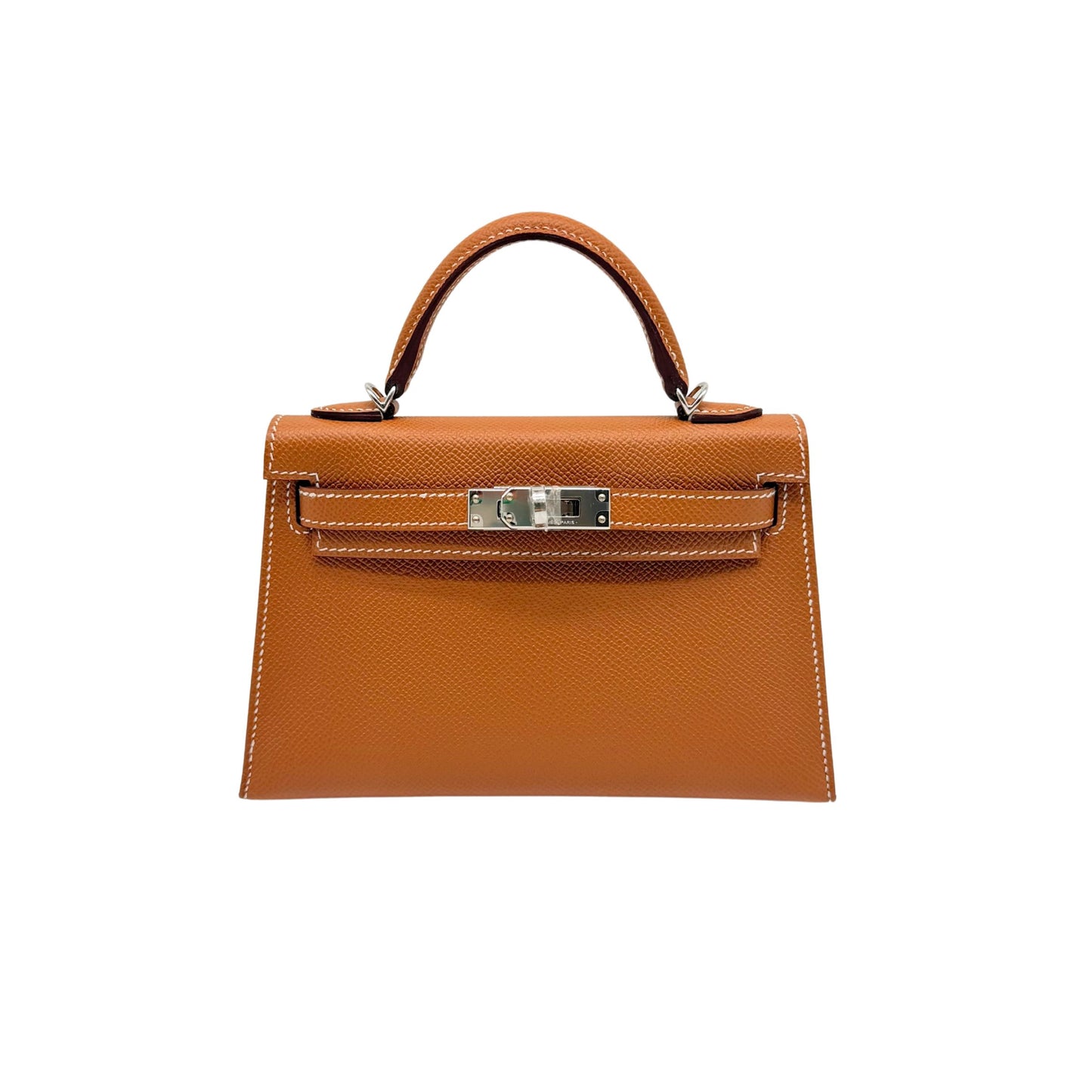 Hermes Mini Kelly in Gold Epsom with Palladium Hardware