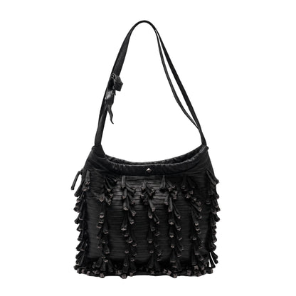 Valentino Rockstud Fringe Bucket Bag