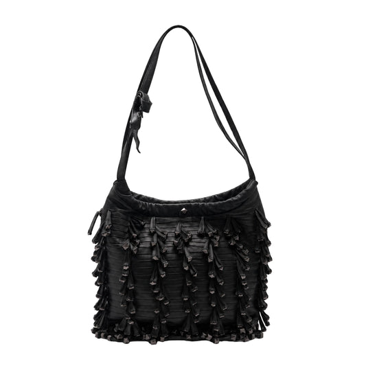 Valentino Rockstud Fringe Bucket Bag