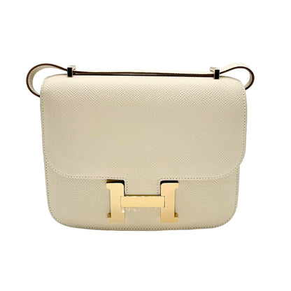 Hermès Constance 18 Craie Epsom Permabrass Hardware