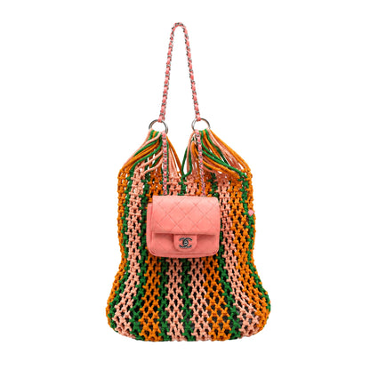 Chanel La Pausa Woven Rope Tote with Pochette