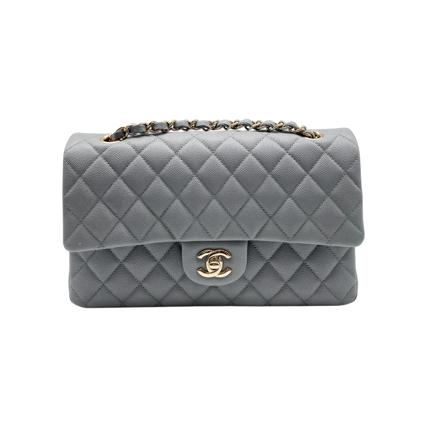 Chanel Grey Medium Flap Bag