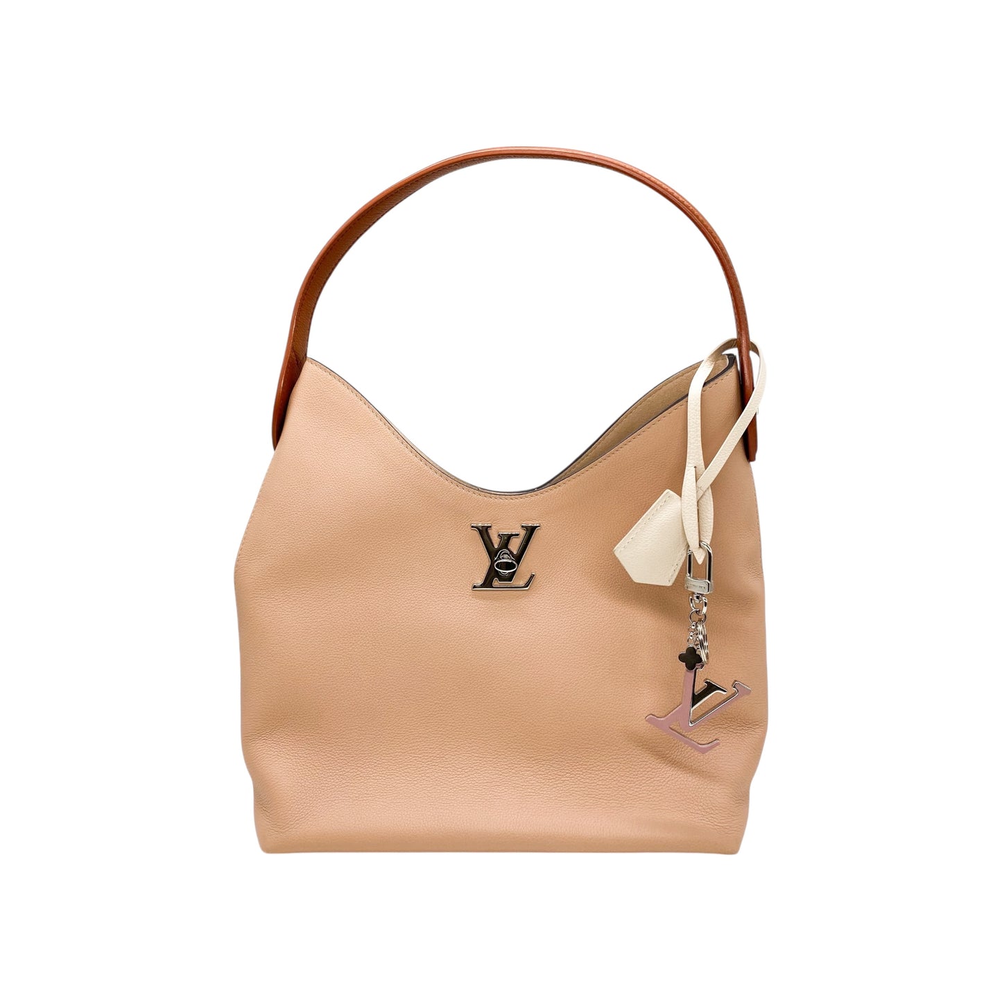 Louis Vuitton Beige Lockme Hobo Bag