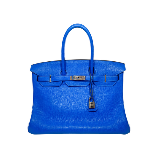 Hermes Birkin 35 Bleu Hydra Togo Palladium Hardware