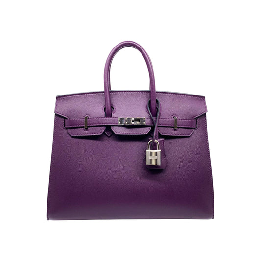 Hermes Birkin 25 Cassis Sellier Madame Palladium Hardware