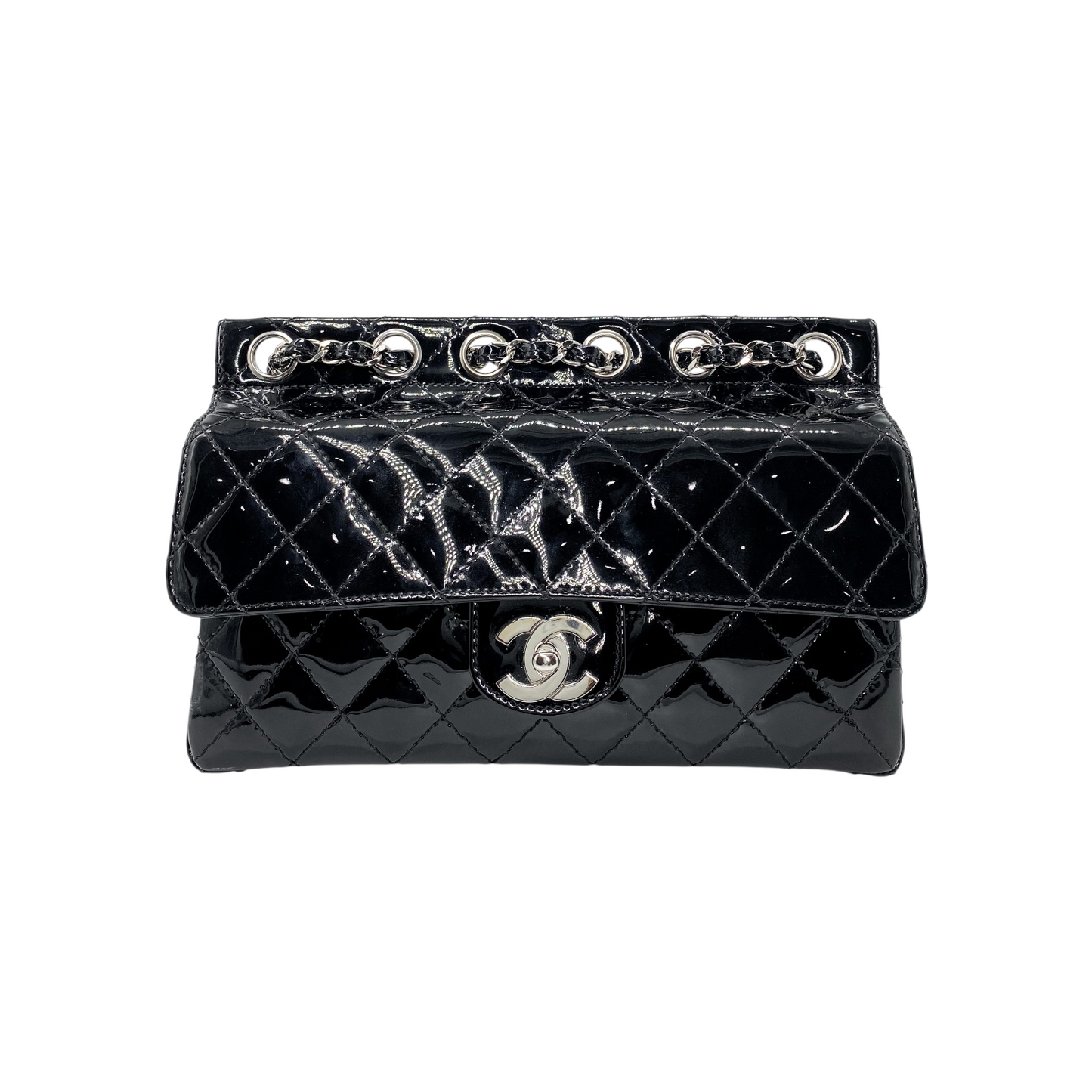 Chanel Black Chain Through Vintage Flap Bag