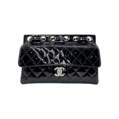 Chanel Black Chain Through Vintage Flap Bag