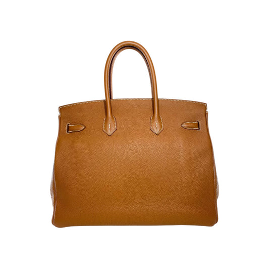 Hermes Birkin 35 Gold Togo Palladium Hardware