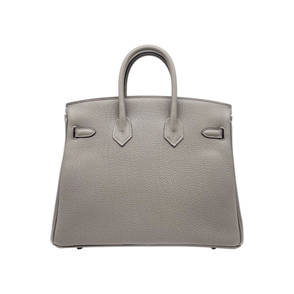 Hermes Birkin 25 Etain Togo Palladium Hardware
