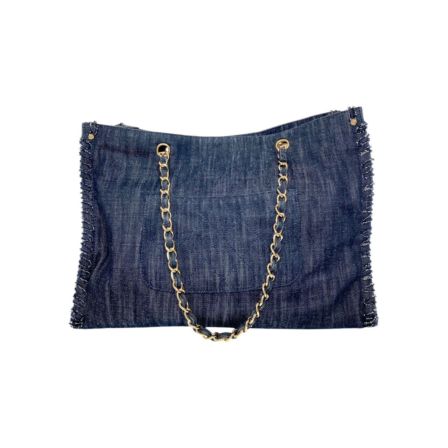 Chanel Denim Night Flight Embroidered Shopping Tote