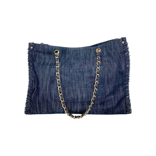 Chanel Denim Night Flight Embroidered Shopping Tote