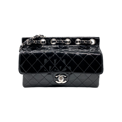 Chanel Black Chain Through Vintage Flap Bag