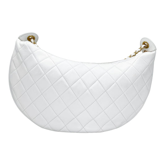 Chanel White All About Chains Hobo Bag