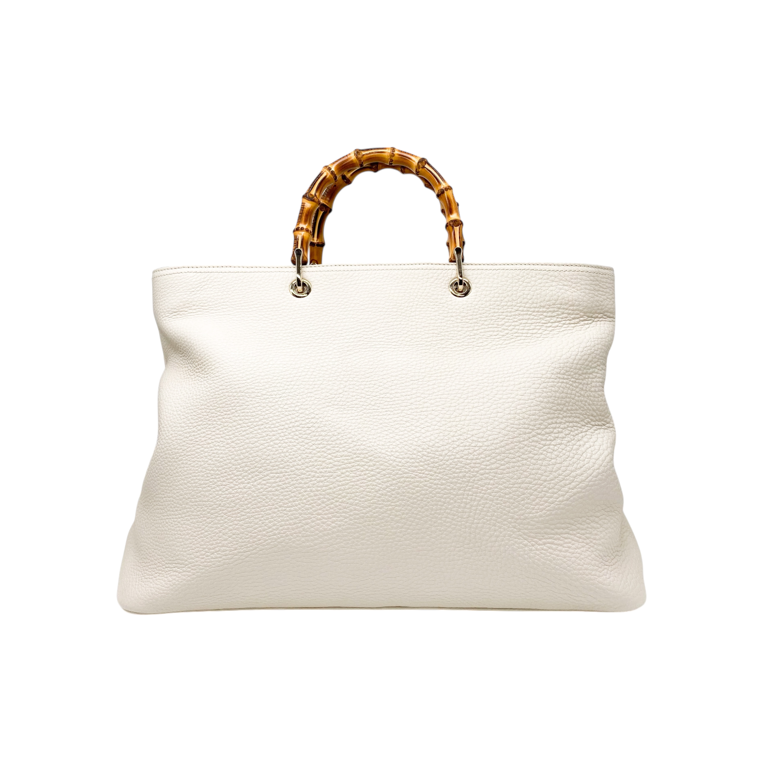 Gucci Ivory Bamboo Shopping Tote