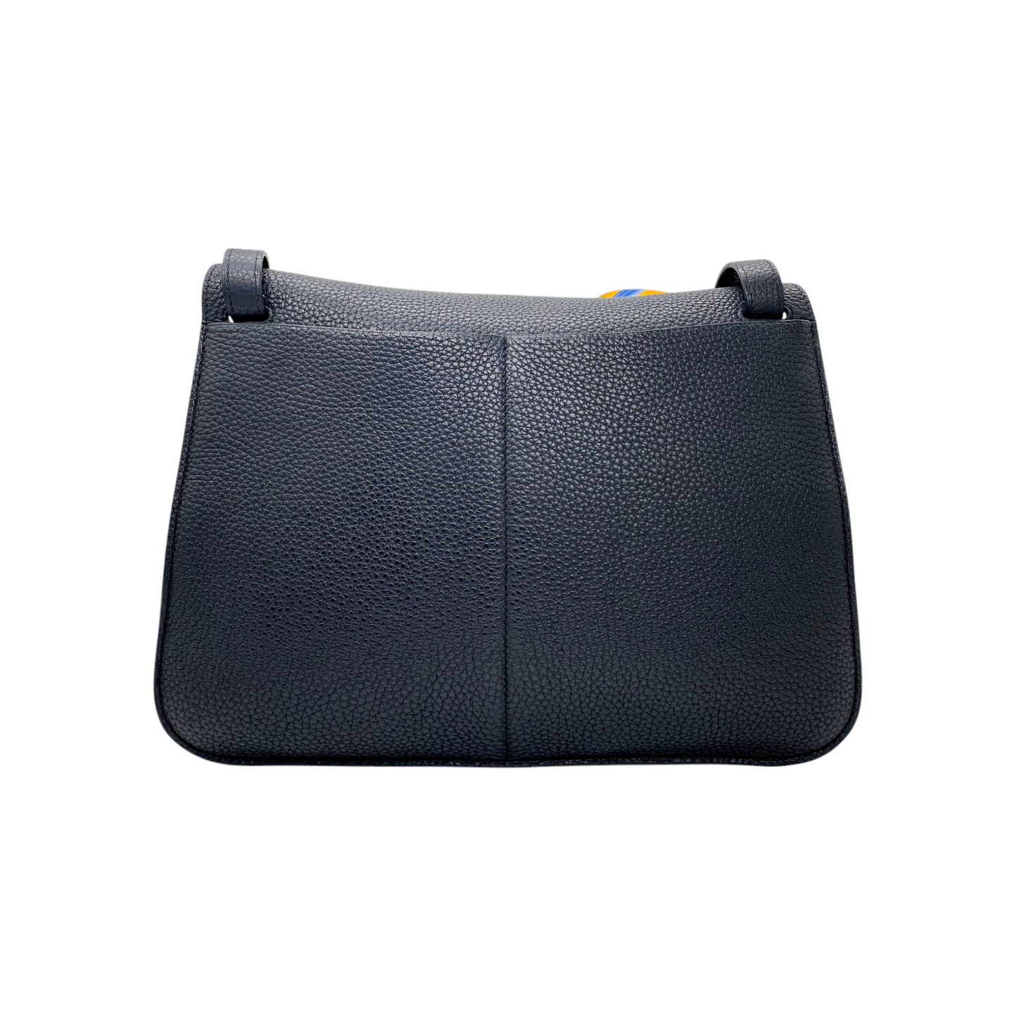 Hermes 31 Halzan Black Clemence Gold Hardware with Twilly