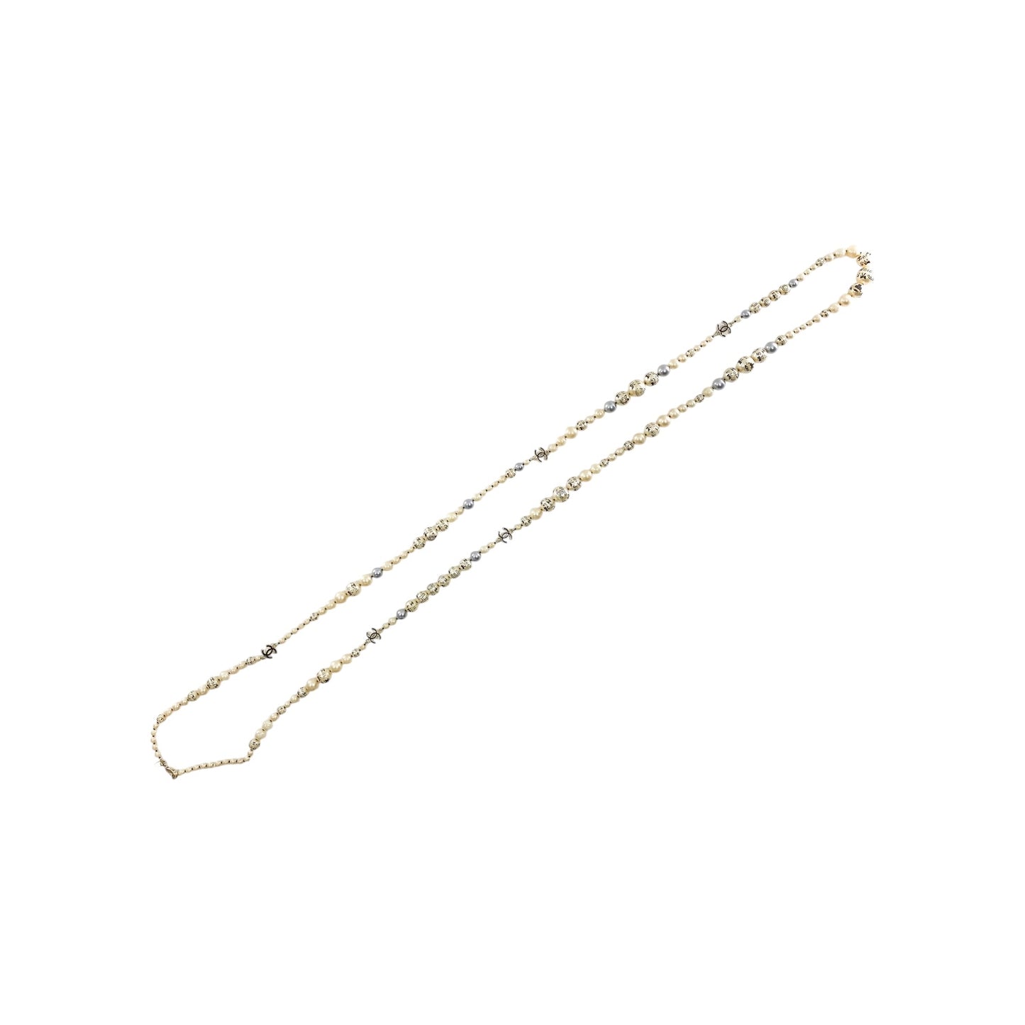 Chanel Pearl Printed CC Logo Necklace