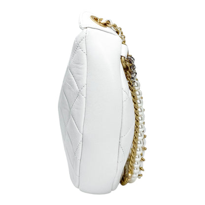Chanel White All About Chains Hobo Bag