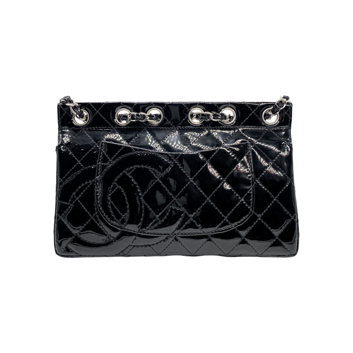 Chanel Black Chain Through Vintage Flap Bag