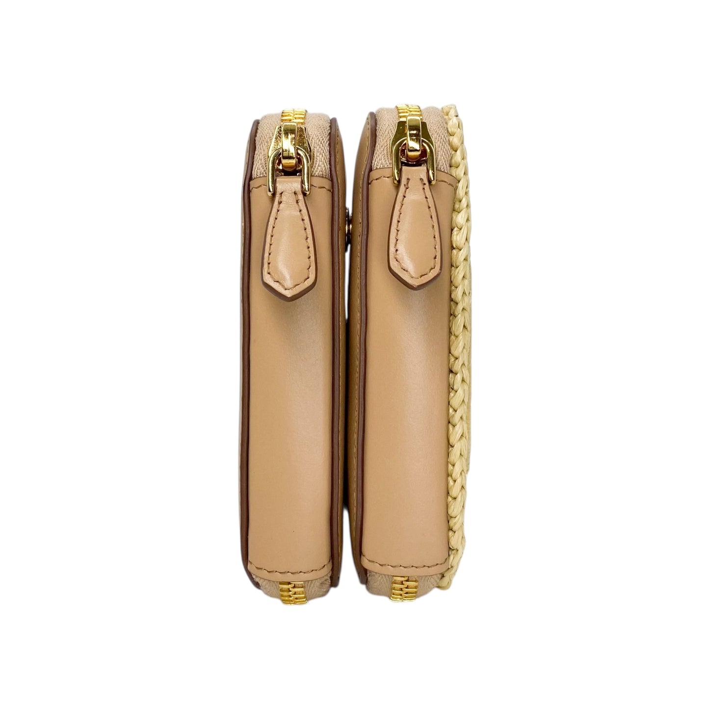 Prada Beige Raffia Micro Triangle Bag