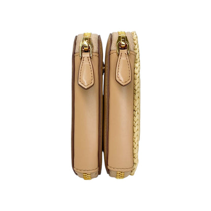 Prada Beige Raffia Micro Triangle Bag