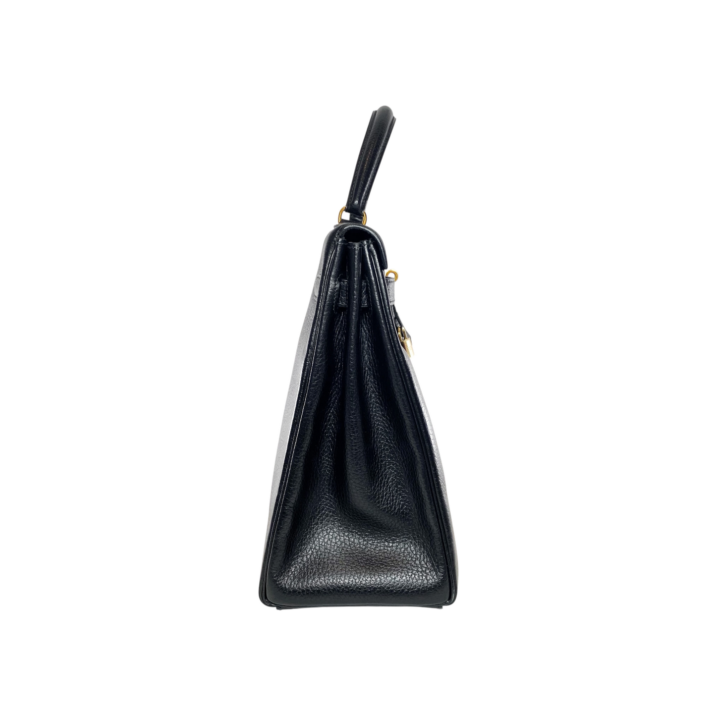 Hermes Kelly 35 Retourne Black Ardennes Gold Hardware