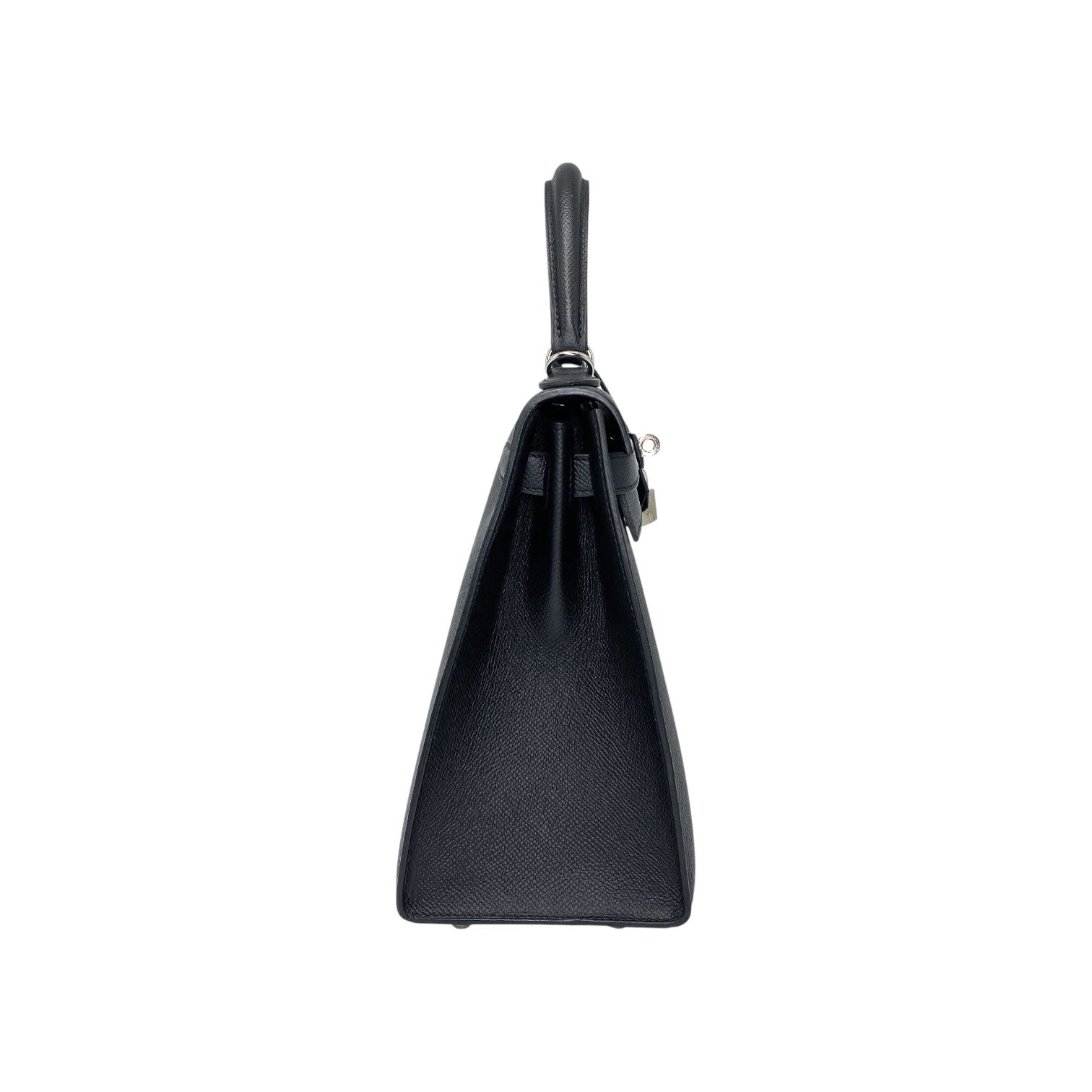 Hermes Kelly 28 Black Epsom Palladium Hardware
