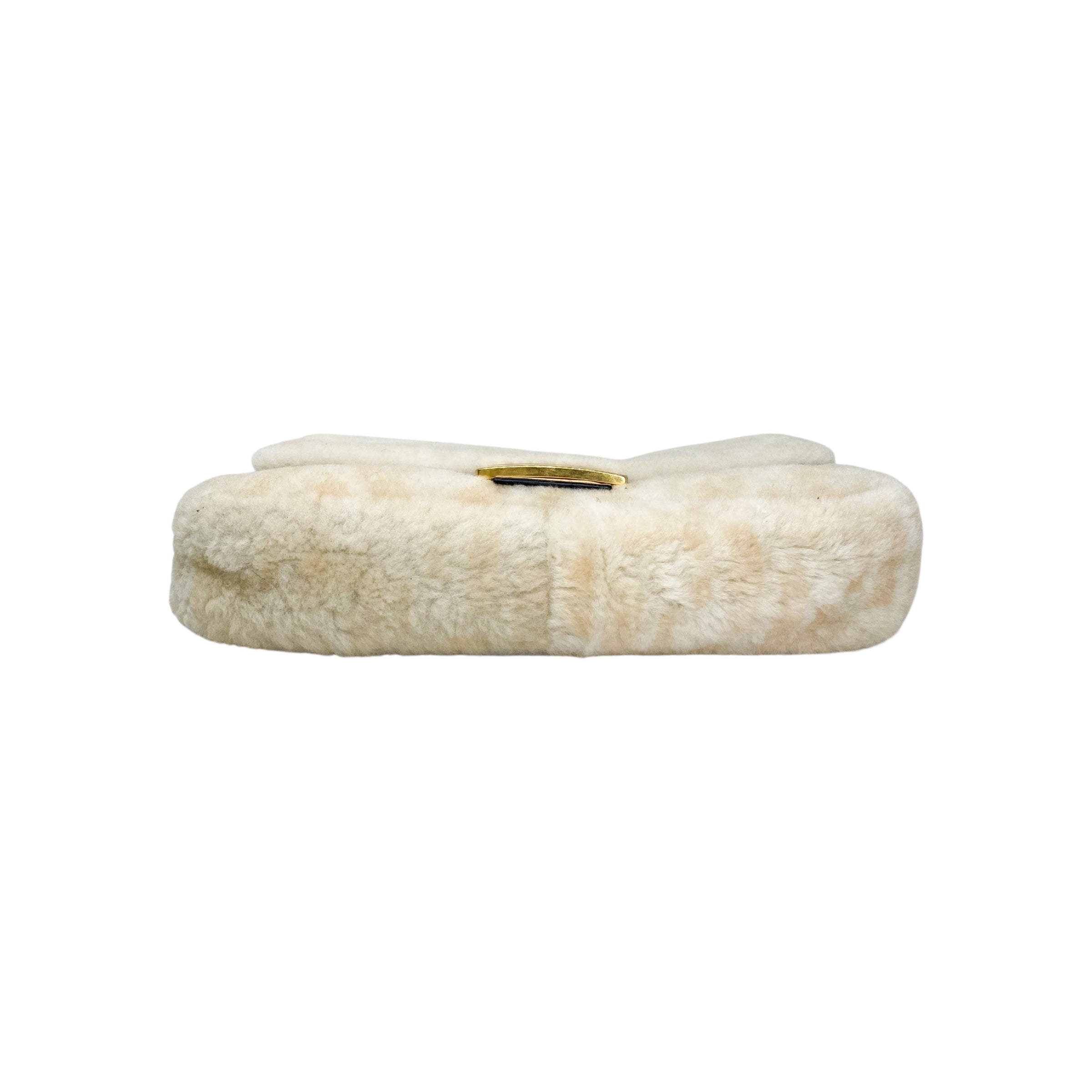 Fendi Ivory Beige Zucca Shearling Baguette – Consign of the Times ™