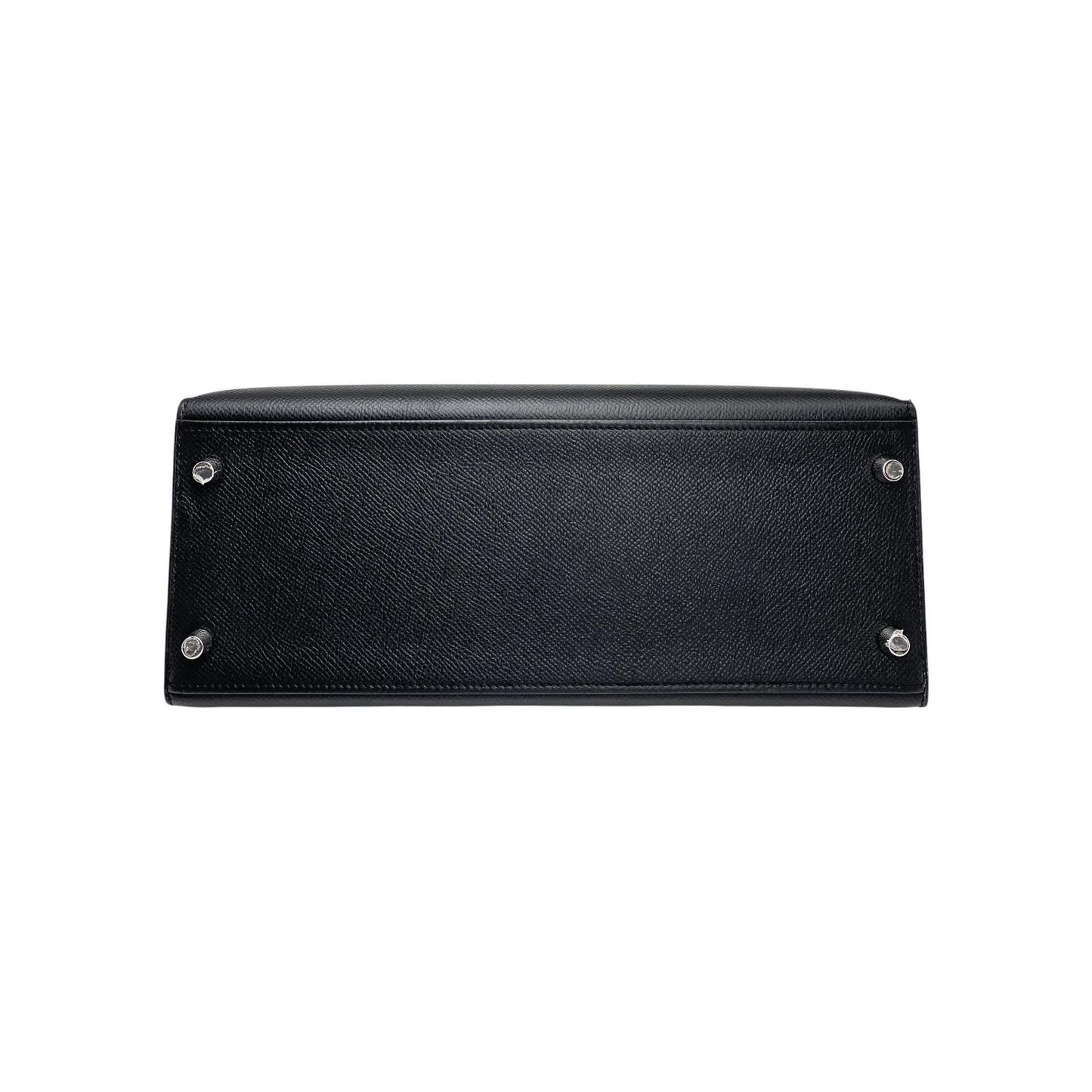 Hermes Kelly 28 Black Epsom Palladium Hardware