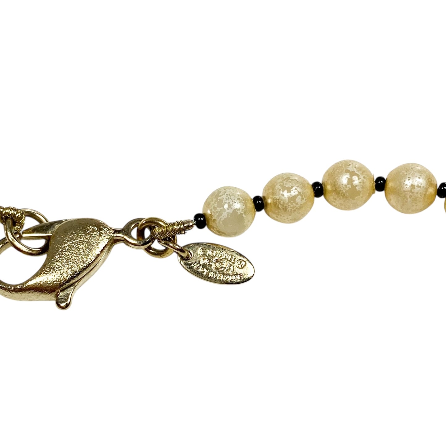 Chanel Pearl Printed CC Logo Necklace