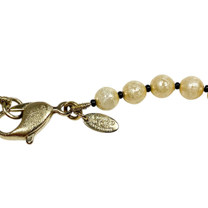 Chanel Pearl Printed CC Logo Necklace