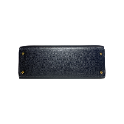 Hermes Kelly 35 Retourne Black Ardennes Gold Hardware