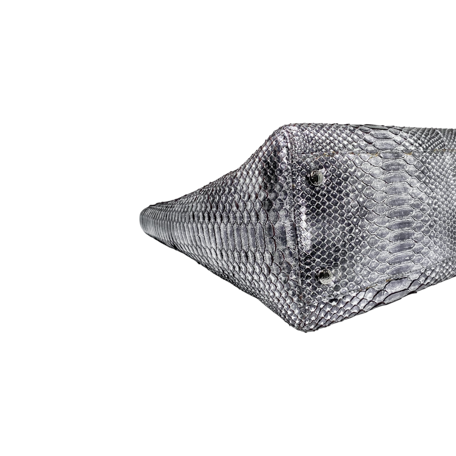 Chanel XL Silver Python Cerf Tote