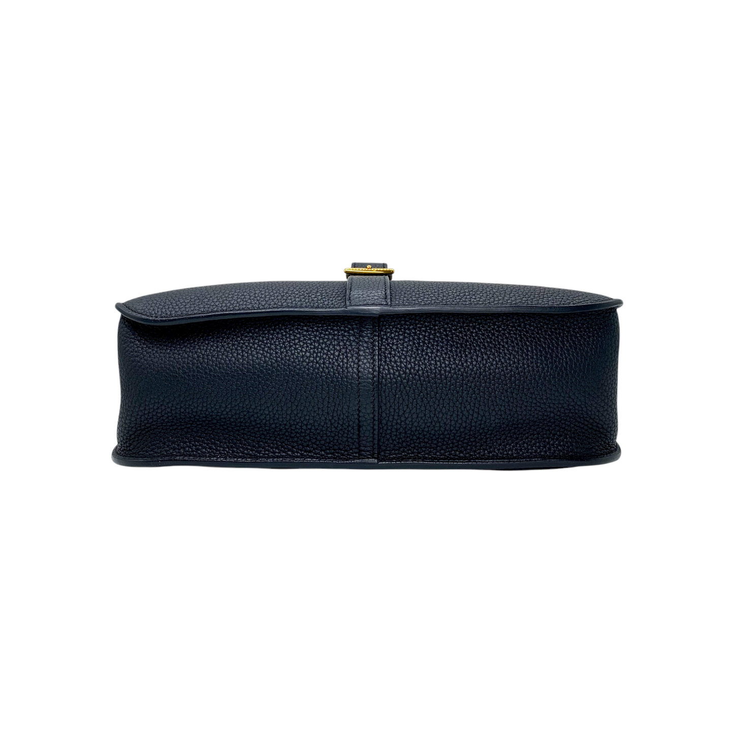 Hermes 31 Halzan Black Clemence Gold Hardware with Twilly