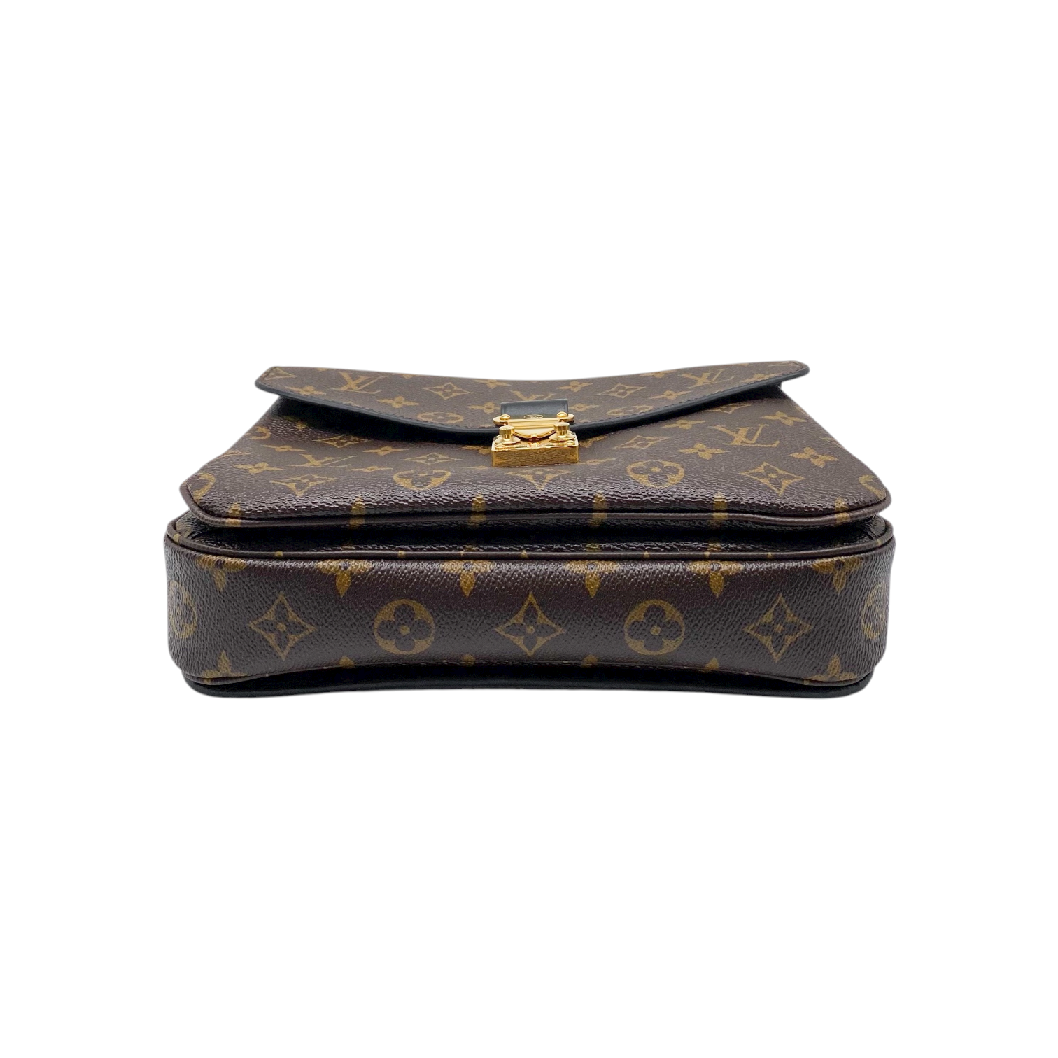 Louis Vuitton Brown Monogram Braided Pochette Metis Coquelicot