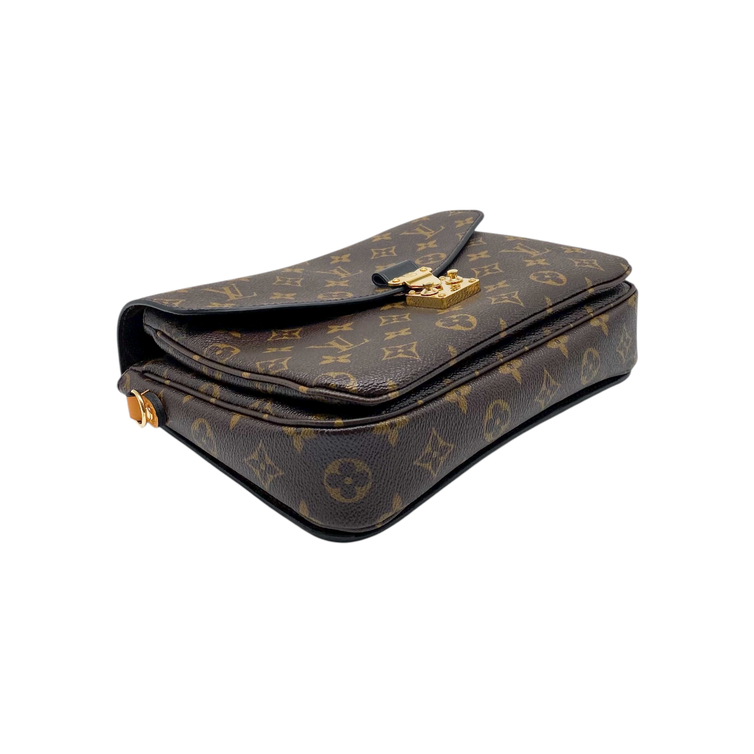 Louis Vuitton Brown Monogram Braided Pochette Metis Coquelicot