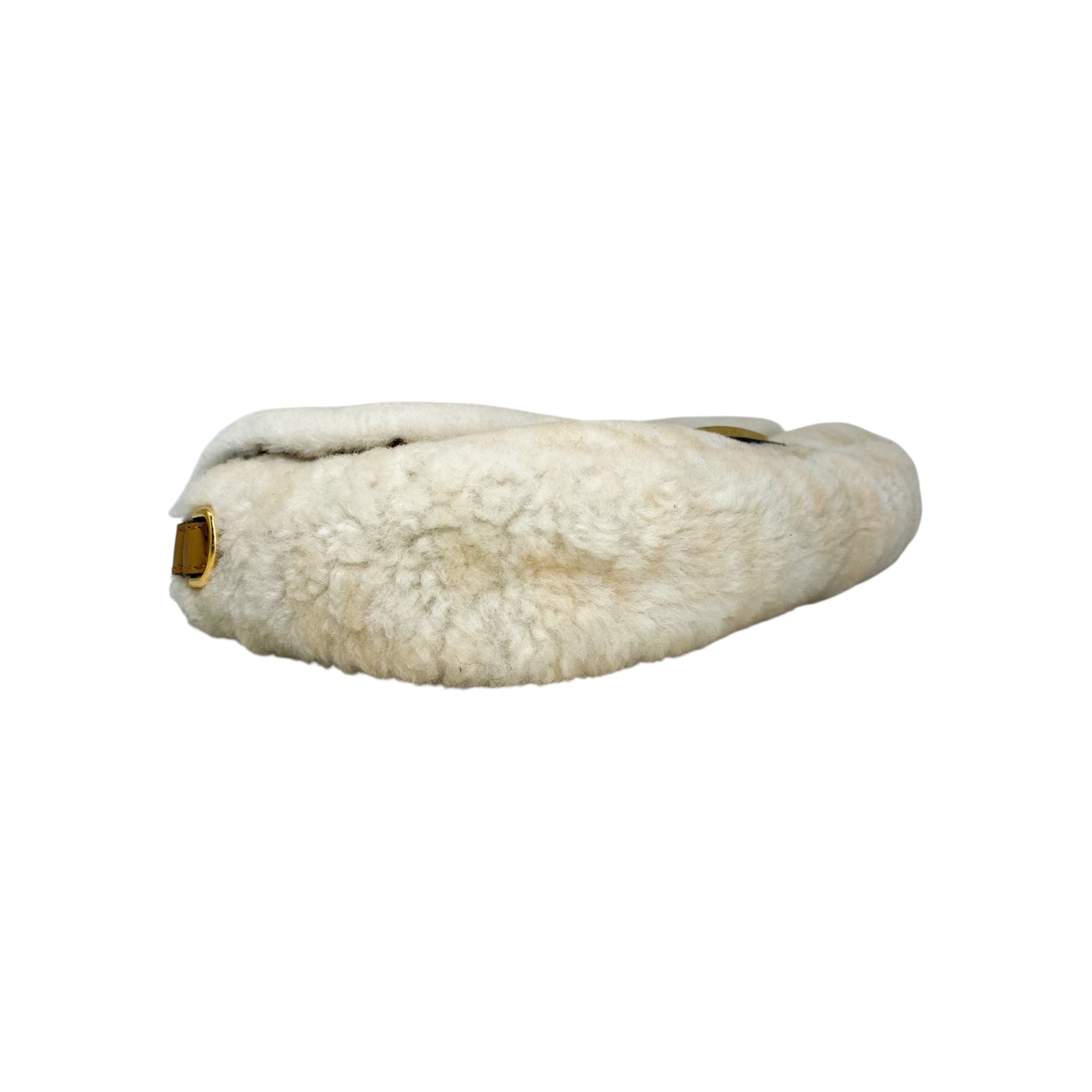 Fendi Ivory Beige Zucca Shearling Baguette – Consign of the Times ™