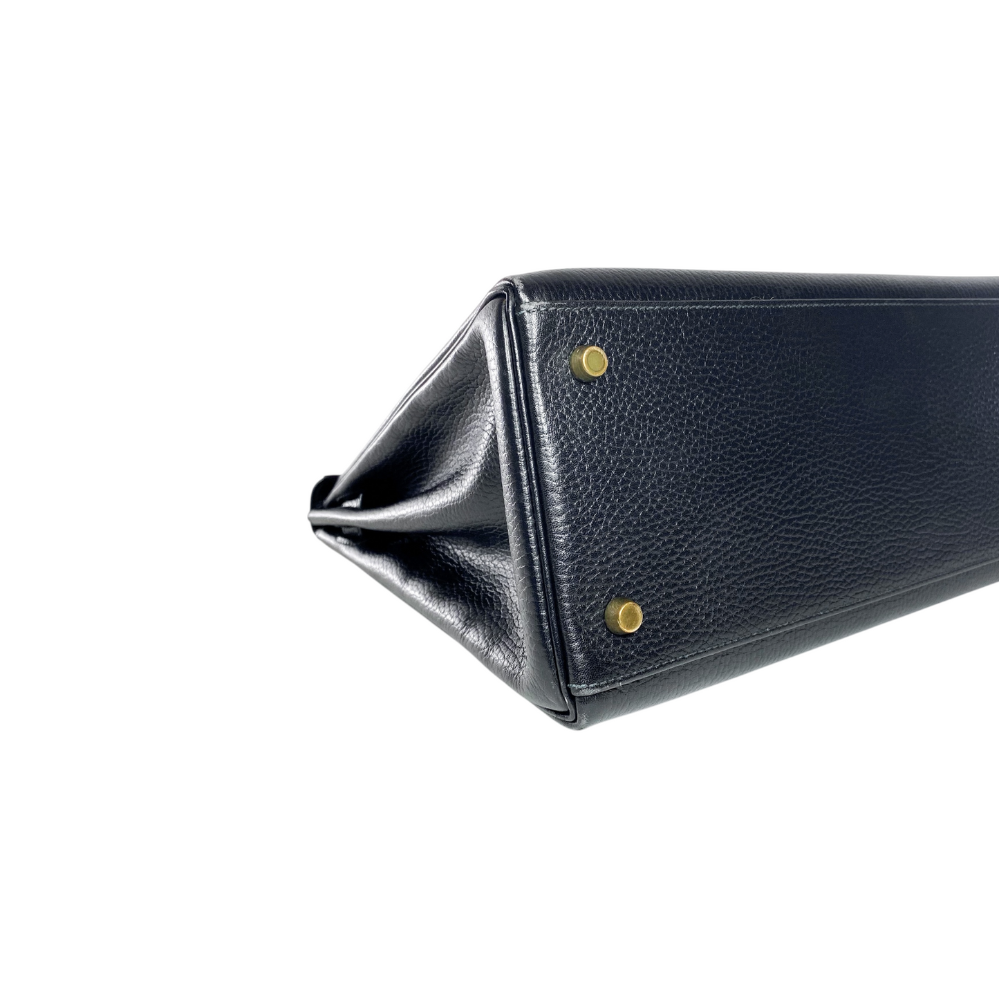 Hermes Kelly 35 Retourne Black Ardennes Gold Hardware