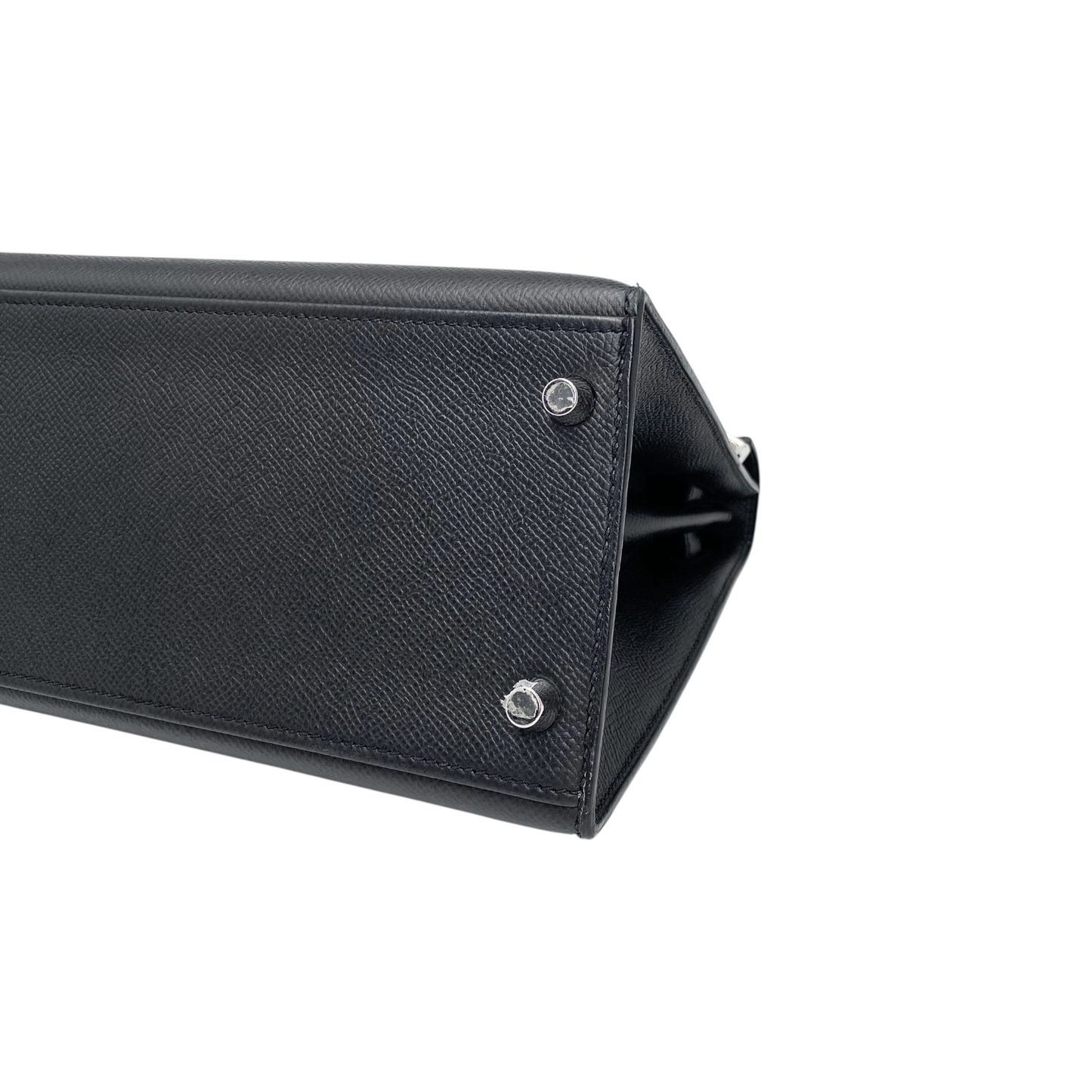 Hermes Kelly 28 Black Epsom Palladium Hardware