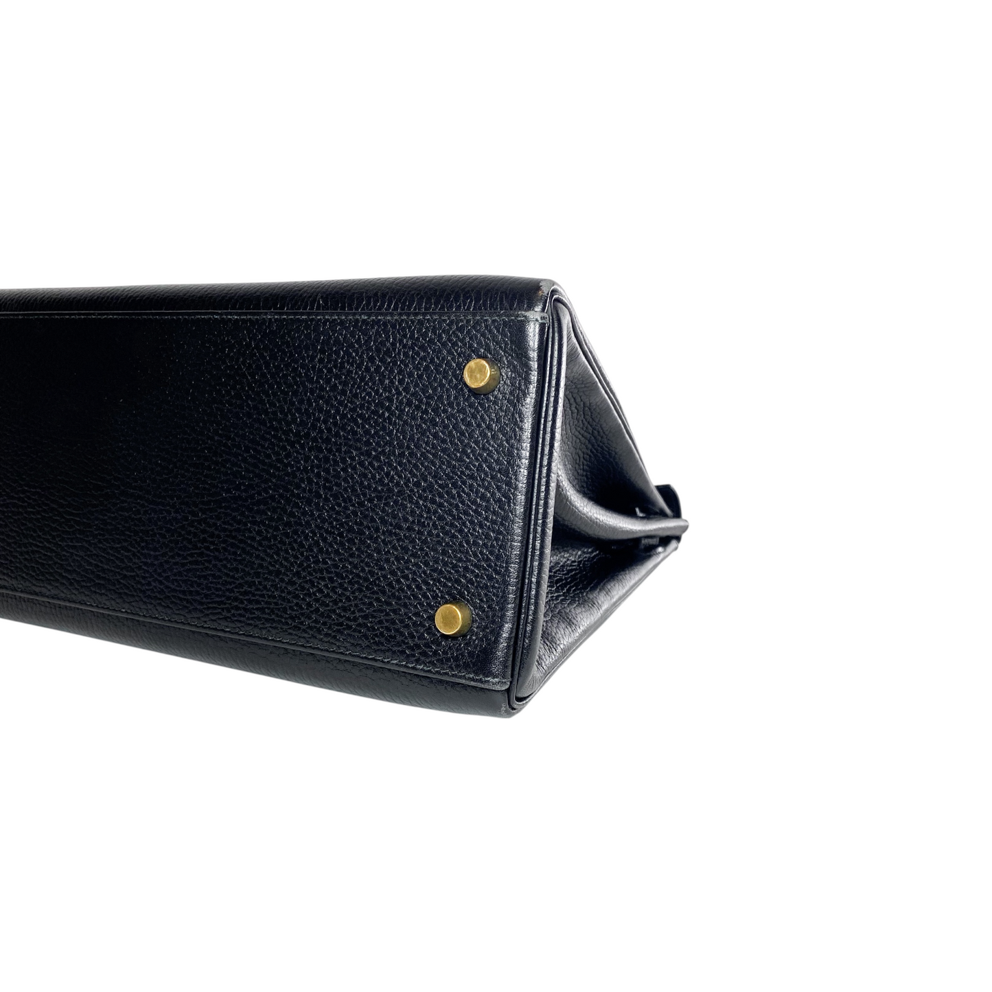 Hermes Kelly 35 Retourne Black Ardennes Gold Hardware