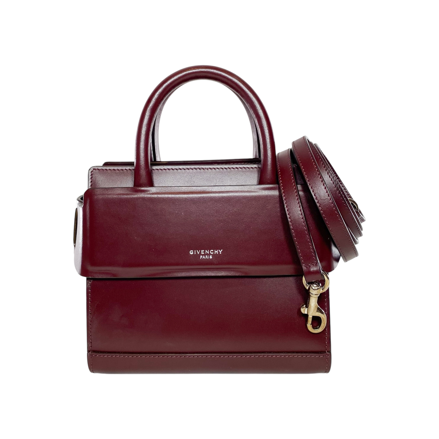 Givenchy Burgundy Horizon Nano Satchel