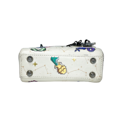 Dior White Zodiac Pixel Micro Lady Dior