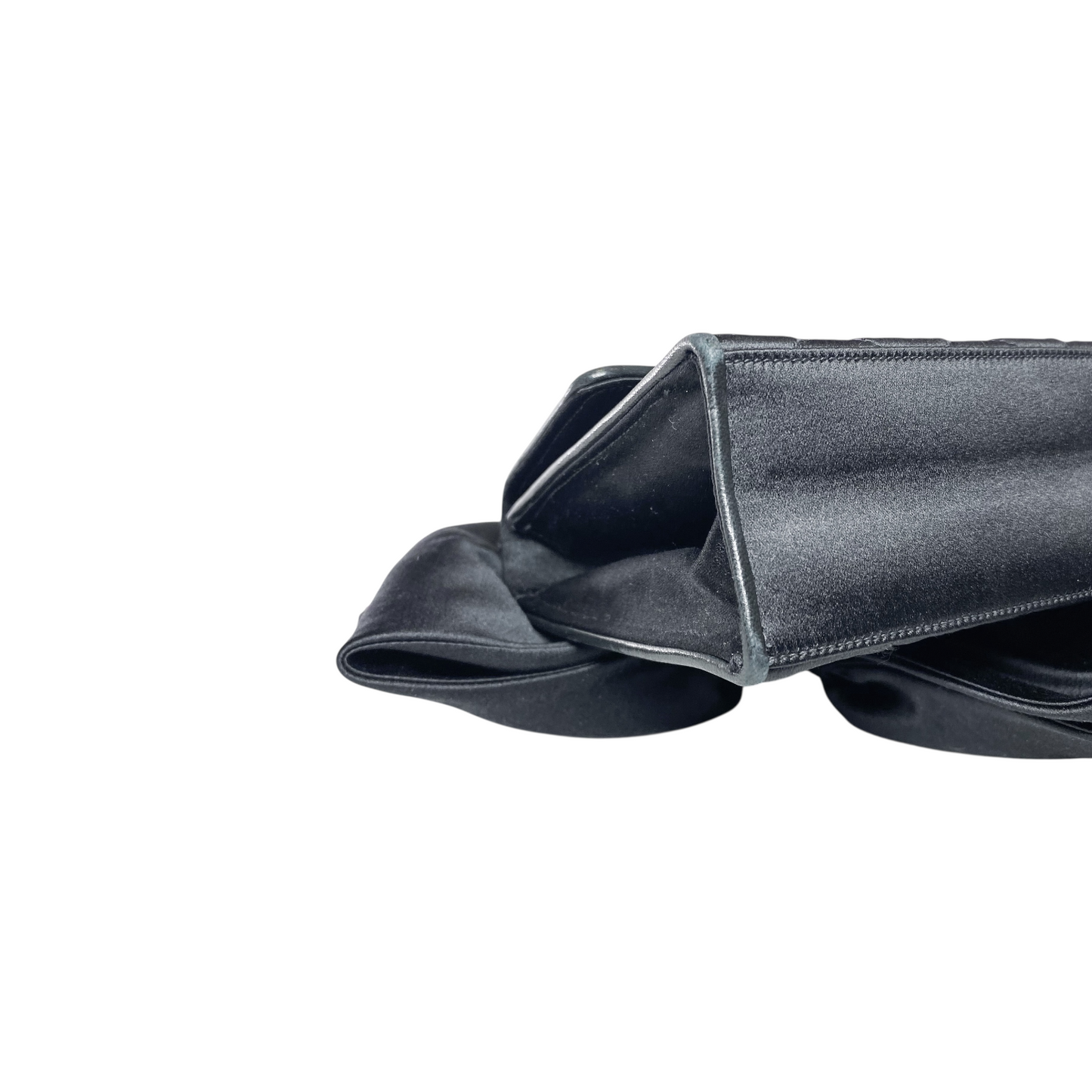 Chanel Black Satin Vintage Bow Bag