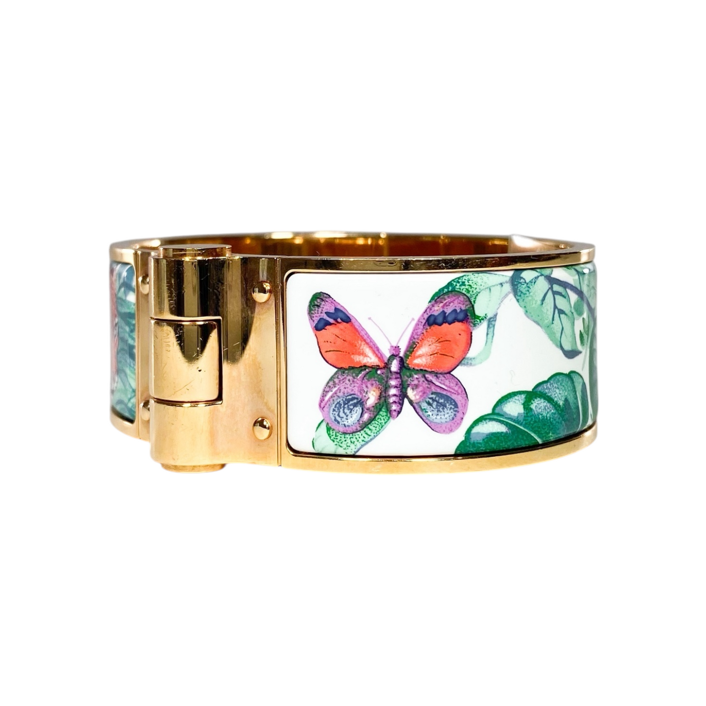 Hermes Cassatta Equateur Wide Hinge Bracelet
