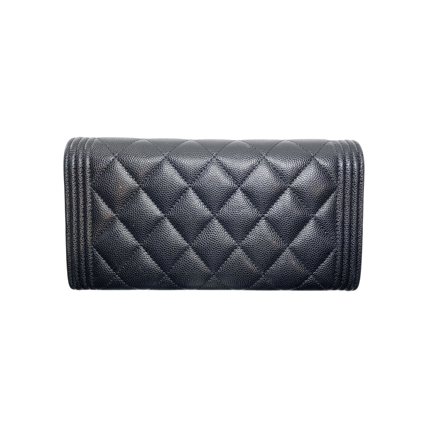 Chanel Black Boy Long Flap Wallet
