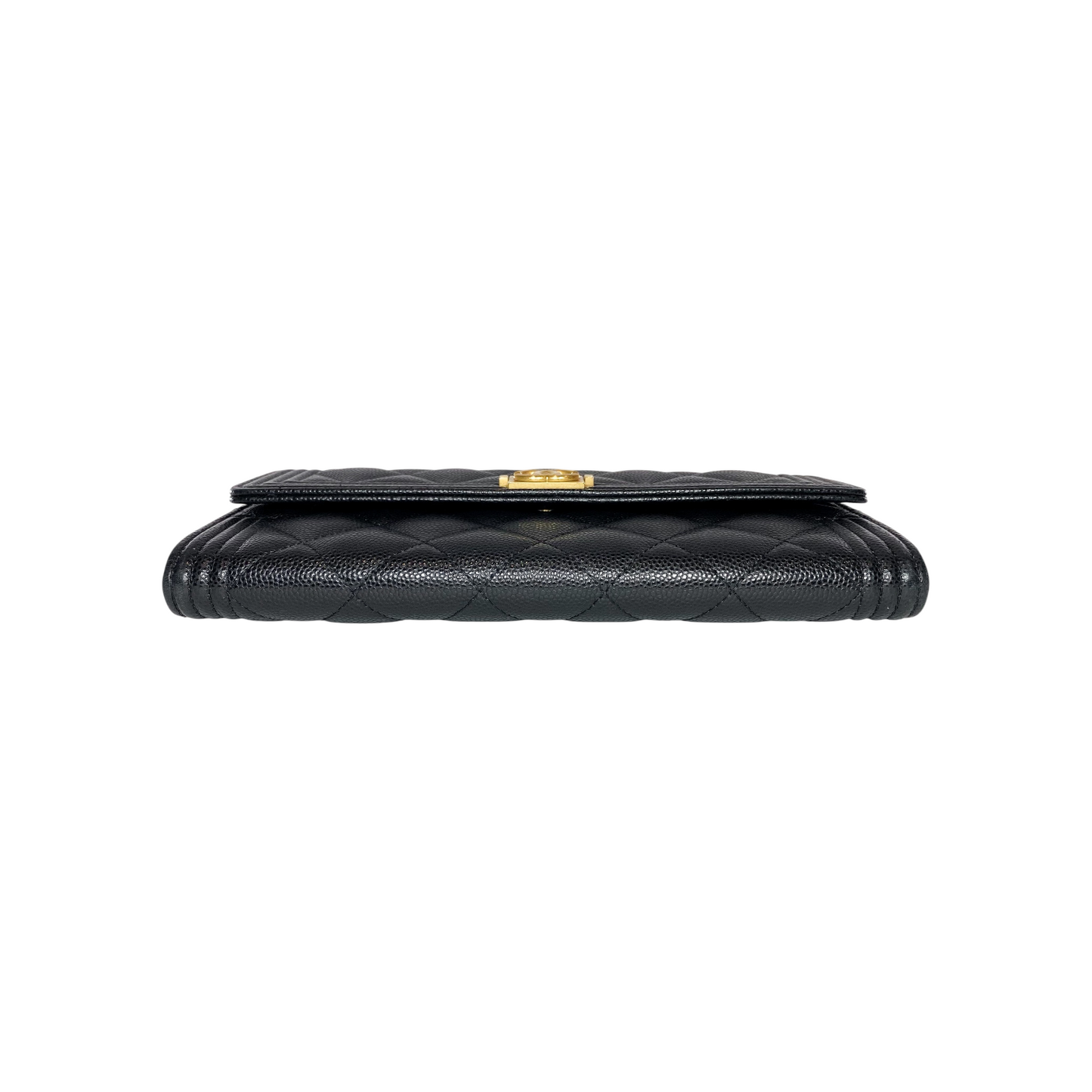 Chanel Black Boy Long Flap Wallet