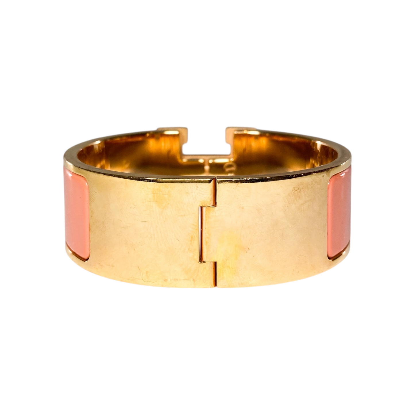 Hermes Peach Wide Clic Clac H Bracelet