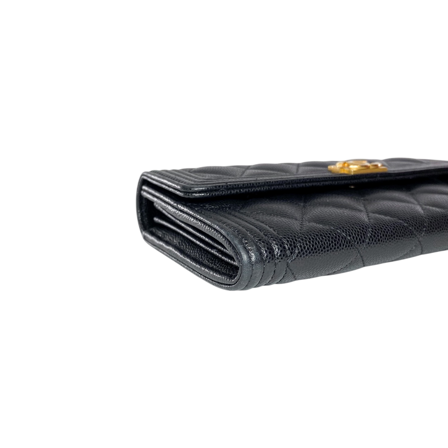 Chanel Black Boy Long Flap Wallet