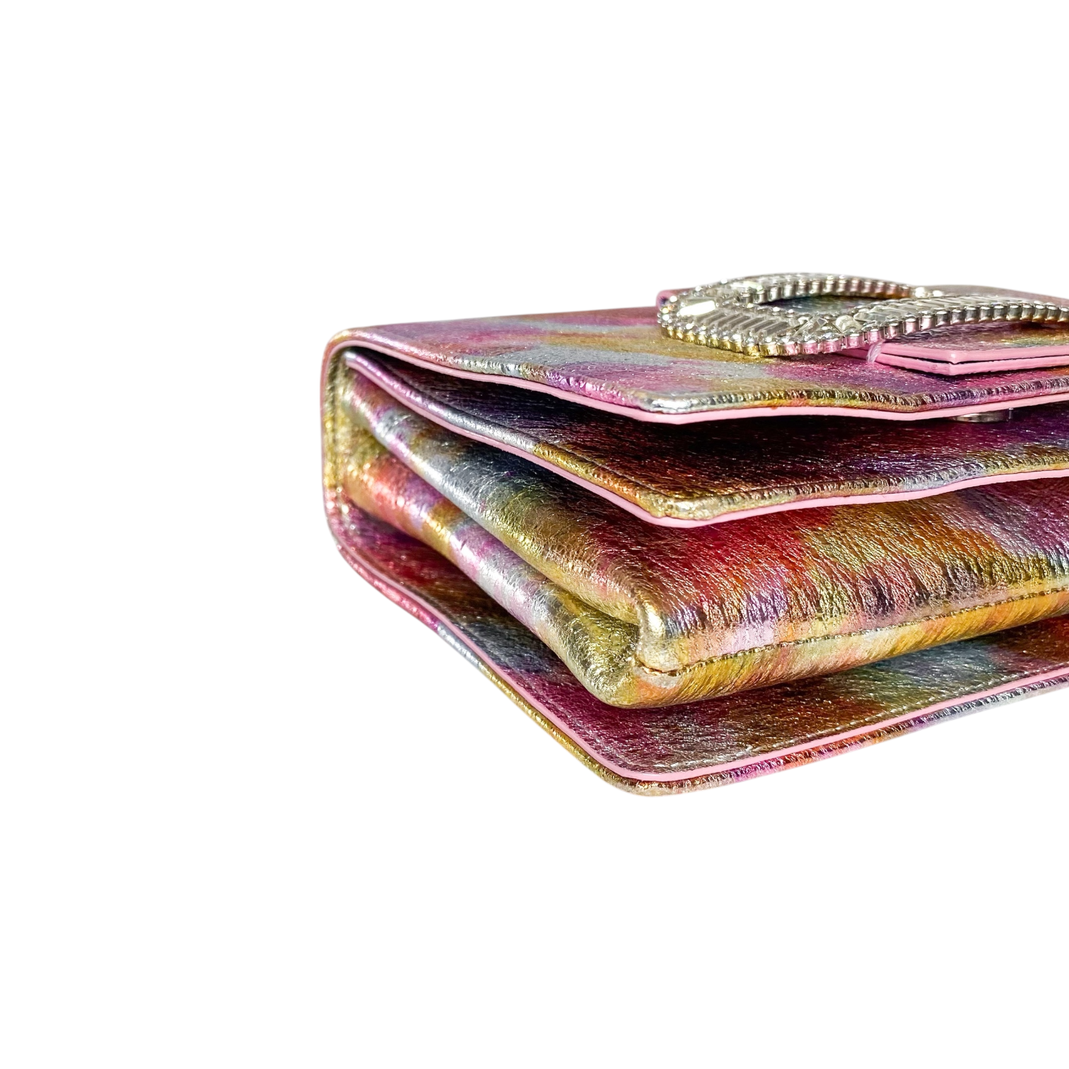 Roger Vivier Multicolor Metallic Crystal Crossbody Bag