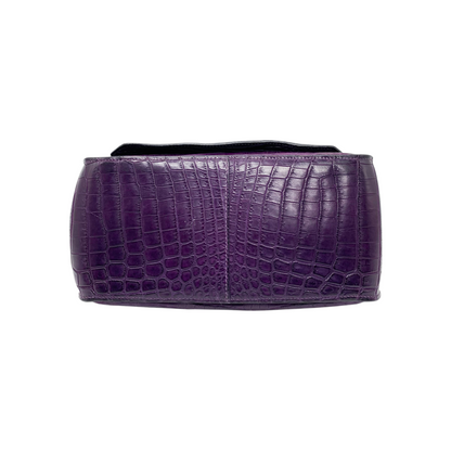 Hermes Jypsiere 28 Purple Niloticus Crocodile Palladium Hardware